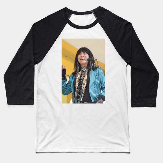 Buffy Sainte-Marie Photograph Baseball T-Shirt by Concert Photos